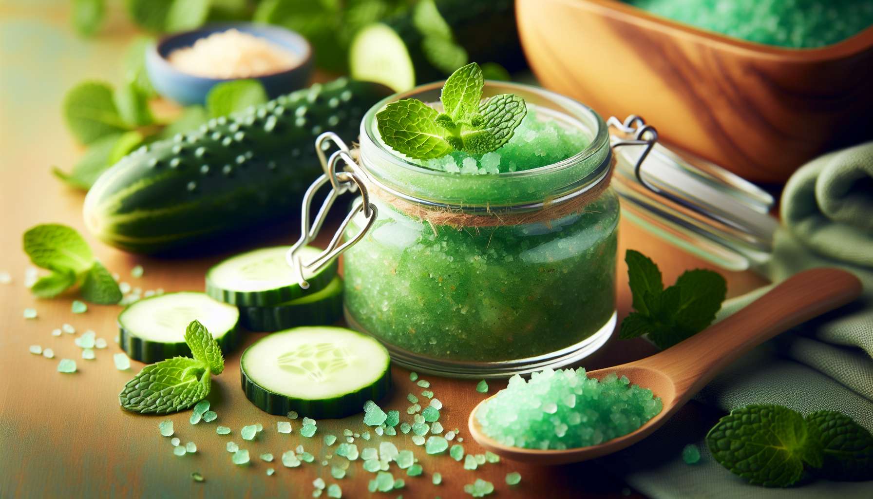 Cucumber Mint Body Scrub: A Refreshing Spa Experience